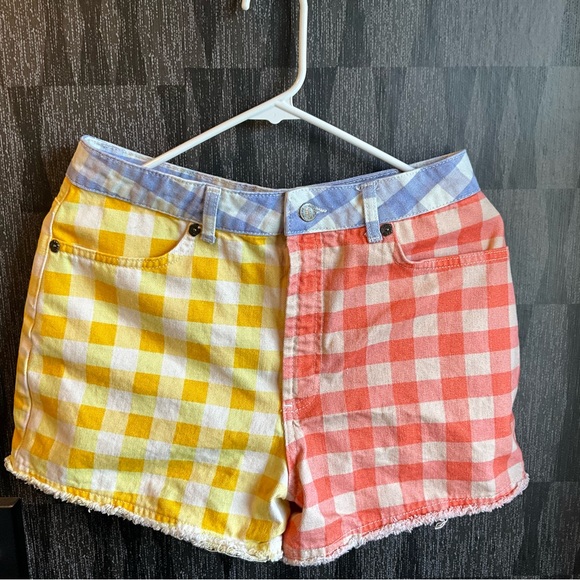 Farm Rio gingham jean shorts size medium - Picture 1 of 3